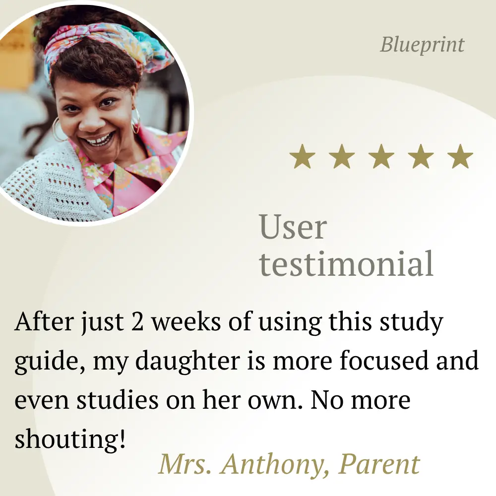 After just 2 weeks of using this workbook, my daughter is more focused and even studies on her own. No more shouting!